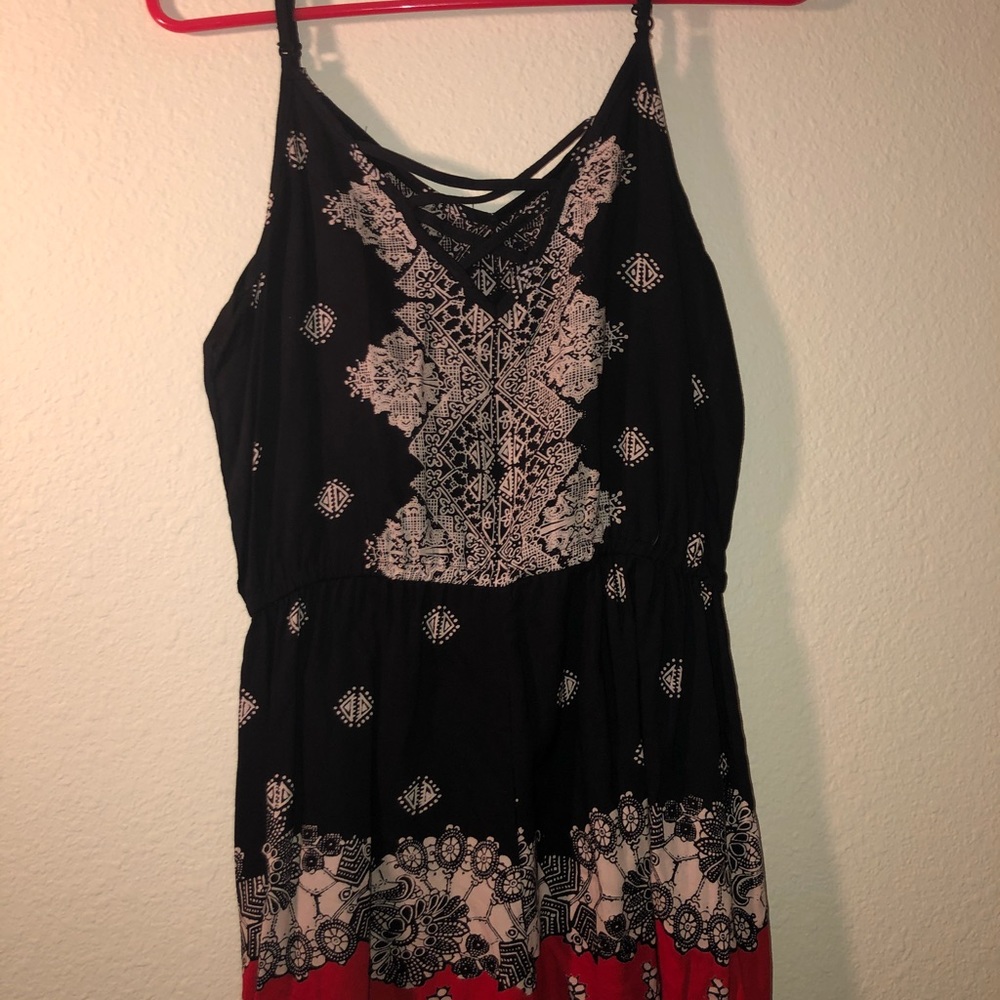 Black and Red Summer Romper